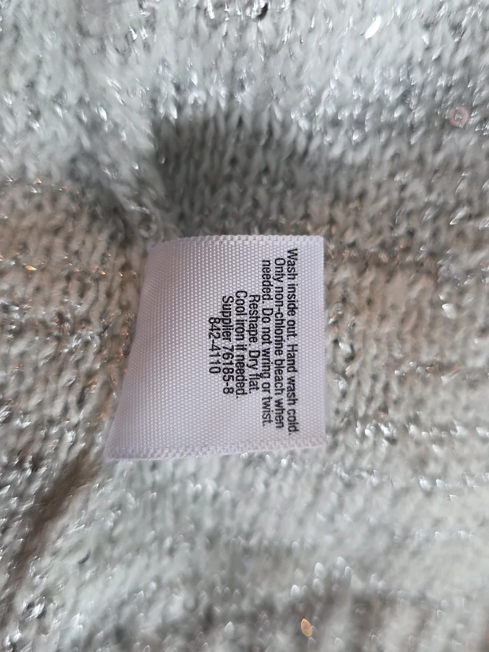 a.n.a Cream Sequin Scoop Neck Sweater